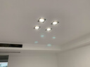 普洛缇（PULUOTI）筒灯led天花嵌入式全光谱客厅卧室四头智能方形双头斗胆灯 全光谱黑白双头-2*9W中性光4000K 实拍图