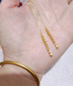 中国黄金（CHINA GOLD）凤尾黄金耳线女士时尚足金耳坠耳饰节日生日中秋节礼物送老婆女友 凤尾耳线【一对】约1.1g 实拍图