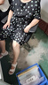 莎妮朵罗大码女装雪纺连衣裙夏装新品气质圆点胖人显瘦款宽松长裙子16174 黑色 3XL建议140-160斤穿着 实拍图