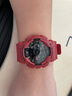 Mtin树脂表带表壳适配卡西欧G-SHOCK手表带GA110 140 GD120GLS GAX100 哑光红色黑字 16mm 实拍图