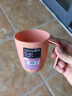 茶花塑料糖果色漱口杯创意斜柄圆润刷牙杯纯色加厚刷牙杯 粉红色1个 实拍图