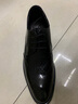 乔锐布洛克雕花尖头低帮系带皮鞋真皮男士鳄鱼纹婚鞋商务正装男鞋工作 黑色 40 实拍图