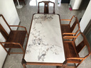 雅依格北欧实木岩板餐桌北美黑胡桃木长方形吃饭桌家用餐桌椅组合 单个岩板餐桌1.6M 实拍图