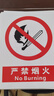 幻影禁止警示指令标识牌严禁烟火吸烟消防注意安全有电危险标示贴定制 PVC塑料板（室外） 30*40cm 实拍图