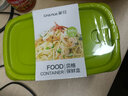 茶花（CHAHUA）塑料冰箱保鲜盒家用冷冻水果蔬菜专用收纳盒食品级冰箱收纳盒 绿色3个装-460ML正方形 实拍图