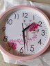 北极星（POLARIS）挂钟 时尚创意客厅钟表 简约石英钟2842粉樱花30cm 实拍图