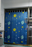 卢太太网红免打孔魔术贴遮光窗帘成品遮光布帘子飘窗遮阳宿舍卧室 星球蓝色（魔术贴款） 宽2.0*高1.3（双开款） 实拍图