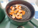 小猪帮厨 多功能电煮锅料理锅家用小型早餐锅双锅双灶多用途锅电炒煎锅学生宿舍小电锅分体式 复古绿（底座+双锅+蒸笼） 实拍图