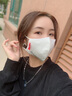 越布悠kn95口罩防晒夏季透气3d立体纯棉防过敏可水洗 白色3只 实拍图