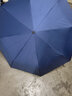 SAIVEINA赛维纳太阳伞防晒防紫外线遮阳伞女三折黑胶晴雨两用伞折叠五折伞 三折款-深蓝（雾面手柄） 实拍图