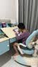 坐得正 儿童学习桌椅套装儿童书桌学生学习桌实木书桌家用写字桌可升降 1.2m木色风+小熊三背椅蓝 优选实木 实拍图
