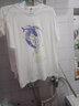 名创优品（MINISO）冰丝短袖t恤男士夏季凉感透气半袖学生休闲百搭男装运动速干衣服  白色(大银河鲸) 4XL (体重205-230斤左右) 实拍图