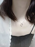 DODOGOGO网红小众设计感项链女潮夏季韩版锁骨链气质森系短款颈链七夕礼物 白金项链 实拍图
