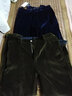 2件99元斗战袋鼠条绒裤秋冬新款高腰直筒灯芯绒男裤中老年条绒长裤商务休闲裤宽松免烫爸爸裤子 卡其色+宝蓝色 34码2尺7腰围 实拍图