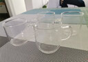 品一恒（PINYIHENG）带把玻璃小茶杯大容量家用透明品杯功夫茶具配件耐热品茗杯平底杯 70造型（六只装）（200ML） 实拍图