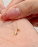 牧笛（MUDI） 18K黄金耳钉女彩金玫瑰金星星流苏耳线情人礼物送女友生日纪念 K黄4CM/对【轻款】 实拍图