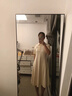 尚都比拉休闲连衣裙女垂感气质通勤小个子POLO裙短袖夏天a字裙 米杏色 XL 实拍图