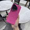 酷乐锋【真皮质感】适用华为Pura70手机壳huaweiP70保护套镜头全包真素皮防摔抗震电镀边框超薄背壳-玫红 实拍图