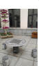 喵喵藤 石头石雕摆件天然石桌石凳 庭院石头桌子凳子椅子花园石桌子茶桌 一桌四凳（梅兰竹菊） 直径100cm 晒单实拍图
