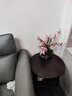 wo+ 高档新款手感PU蝴蝶兰仿真花艺客厅餐桌花电视柜装饰花假花 黑色扁陶瓷盆+B款玫红鸽子兰 实拍图