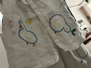 家の时光（Ht-home）夏季薄款月子服孕妇睡衣产妇哺乳衣产后喂奶衣产妇待产家居服套装 【双层纱布 亲肤柔软】小蓝鸭 XL码 推荐145-160斤 实拍图