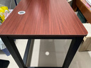 福红龙【现货秒发】电脑桌台式家用现代简约写字桌办公学习简易书桌 柚木色+黑架 长120*宽60*高73 实拍图