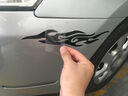 子浩汽车贴纸 装饰火焰保险杠遮挡划痕后视镜机盖贴 引擎盖全车身拉花 黑色 30厘米对装用于保险杠灯眉 实拍图