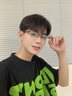 DRATRA近视眼镜半框架男士防蓝光辐射光学镜架可配度数散光变色镜片商务 实拍图