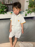 戴维贝拉（DAVE＆BELLA）男童五分裤儿童短裤夏季洋气男宝宝裤子幼儿童裤小男孩休闲裤 白色 110 cm（建议身高100-110cm） 实拍图