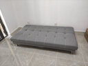 梦忆笙 沙发床折叠两用布艺懒人沙发床1.8米小户型卧室客厅出租房沙发 浅灰棉麻款 180CM长-96CM宽 实拍图