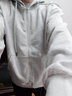 真维斯（JEANSWEST）卫衣男女连帽2025春秋款日系拉链开衫外套宽松运动外套重磅连帽衫 花灰 M (推荐100斤-110斤左右) 实拍图
