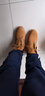 【9成新】添柏岚(Timberland)踢不烂 大黄靴 牛皮防水经典黄靴 10061 小麦色 44码US10 实拍图