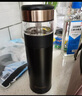 特美刻（TOMIC）保温杯男士茶水分离杯便携车载泡茶杯商务伴手礼毕业季礼物可定制 白色银茶隔370ml亚运城市系列 实拍图