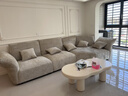 格拉比奥【实物拍摄】网红可拆洗花瓣沙发意大利客厅设计师布艺异弧形沙发 单扶单+无扶单+大转角【3.6m】 进口高克重立体雪尼尔绒 实拍图