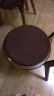 8H 全棉抗菌记忆棉椅子坐垫 学生办公休闲防滑透气坐垫JZ 咖啡色 圆形 实拍图