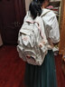 新款学生书包女初中生高中生小学生大容量双肩背包女生大学生韩版潮流减负电脑包双肩包 帆特西VZ1758 清新白 实拍图