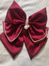 明夫人新款酒红色缎面大蝴蝶结发夹复古新娘敬酒服头饰高级感女网红发饰 珍珠边缎面蝴蝶结发夹 实拍图