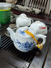 恒古（Heregur）青花陶瓷小号茶壶潮汕功夫茶具茶道配件茶器泡茶壶小容量家用单壶 青花牡丹（200mL）小茶壶200ml 实拍图