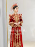 枝己（ZEIMSSMM）秀禾服新娘2025新款丝绒结婚礼服中式婚纱敬酒服古装旗袍婚礼服 丝绒1224 M 实拍图