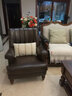 堂和聚（tangheju） 单人沙发椅休闲真皮椅老虎椅美式欧式客厅沙发简约真皮单椅1831 单人位定制全头层牛皮颜色备注 实拍图