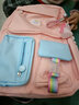 美杜 学生书包女小初中生高中生韩版粉色轻便大容量学院风小清新双肩 小学生书包粉配蓝【大号】 实拍图