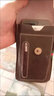 新款真皮手机腰包男双层穿皮带工地干活户外运动竖款牛皮手机腰包 6.5寸(咖啡色)   18.3*10*2厘米 实拍图