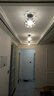 灯霓莱网红爆款过道灯吸顶灯现代简约创意玄关灯阳台等嵌入式入户走廊灯 7W 8㎡内适用 700lm 黑镂空水晶 暖光 实拍图