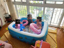 当康  PVC婴儿浴盆洗澡盆 宝宝儿童套餐充气婴儿游泳池 三层150cm豪华套餐 实拍图