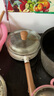 普诺尔 奶锅日式雪平锅宝宝辅食锅麦饭石不粘锅一人用煮泡面小锅汤锅 奶白色带盖 18cm 实拍图