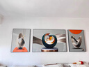 瑞尚（RUISHANG） 轻奢客厅装饰画大气抽象沙发背景墙挂画现代简约别墅三联画 hh367-福禄幸福 左右60*80+中110*80晶瓷面金框 实拍图