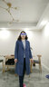 Z.R.Zoro品牌双面羊毛大衣女中长款2025秋冬季新款修身流行高端毛呢外套女 雾霾蓝   M （90-110斤） 实拍图