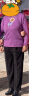 西子漾（XIZIYOUNG）中年妈妈装秋冬加厚一体绒打底衫上衣中老年冬装宽松洋气针织毛衣 浅紫色刺绣绒花-慧 2XL（115-135斤） 晒单实拍图