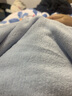 雅鹿牛奶绒四件套冬季加厚保暖法兰绒被套床单珊瑚绒被罩床笠床上用品 开心一刻蓝【双面绒 加厚保暖】 1.8m 床单款 四件套-被套200*230cm 实拍图