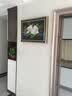 MONADIY【销量过万】电表箱装饰画免打孔客厅餐厅强弱电箱配电箱遮挡壁画 07 绽放木兰花（幽蓝） 简欧框 液压 横版70*50cm 实拍图